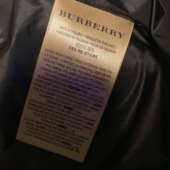 Size Small Black Burberry Limefield Hooded Belted Puffer Jacket - Picture 9 of 11